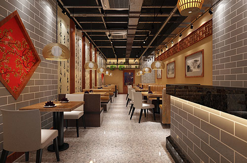 安顺传统中式餐厅餐馆装修设计效果图