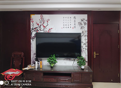 安顺中式家庭装修电视柜效果展示