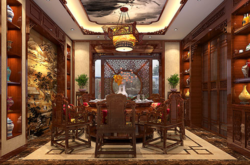 安顺温馨雅致的古典中式家庭装修设计效果图