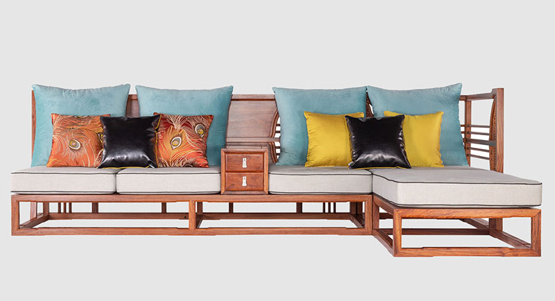 安顺中式家居装修实木沙发组合家具效果图